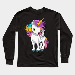 Rainbow Carousel Unicorn Long Sleeve T-Shirt